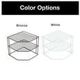 Smart Design 3Tier Kitchen Corner Shelf Rack Steel Metal Wire Rust