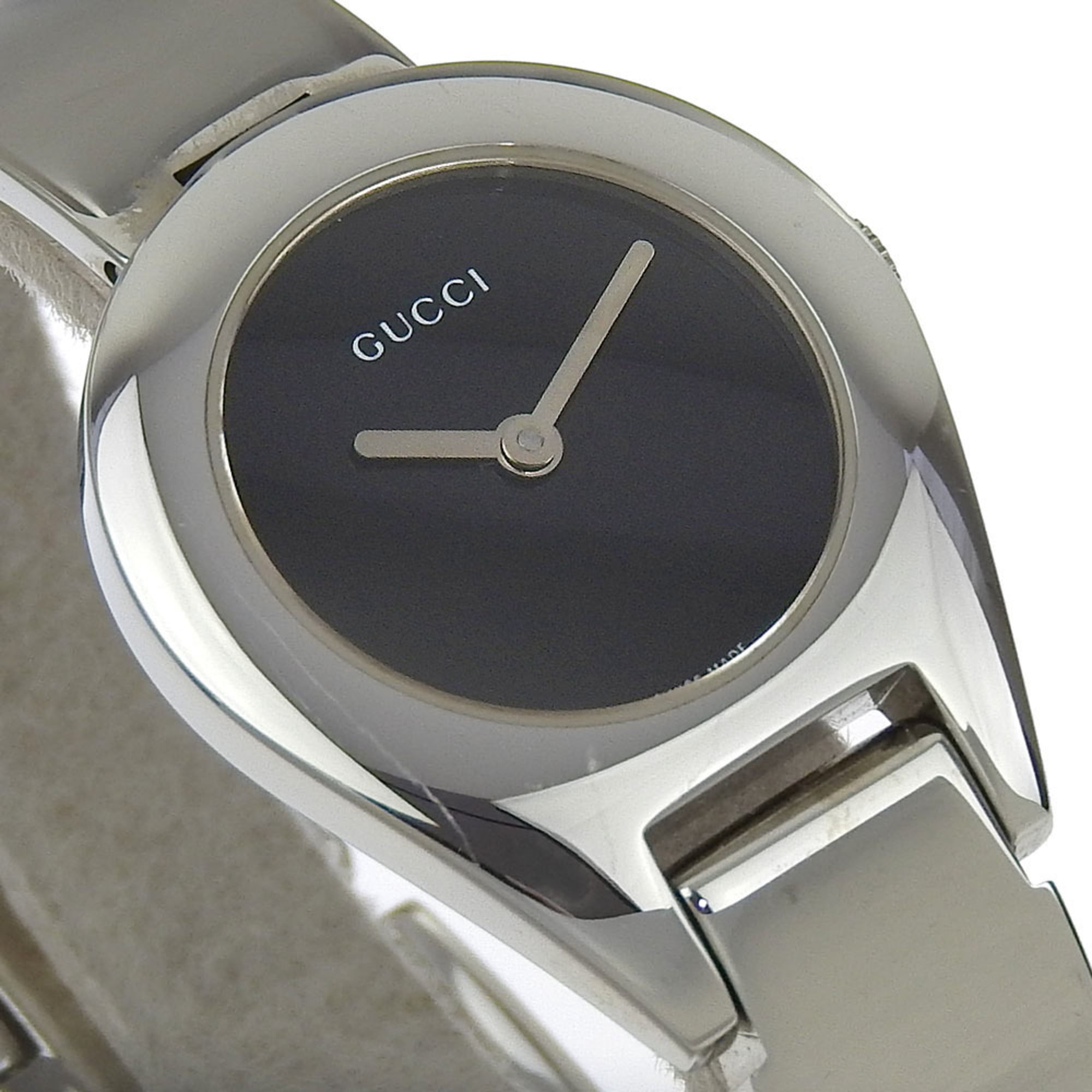 GUCCI Women’s Vintage 6700L Stainless Steel Buckle Watch Silver Black Bloom and Time PH | Vintage 1998 Gucci 6700L – Sleek Black  main image 3