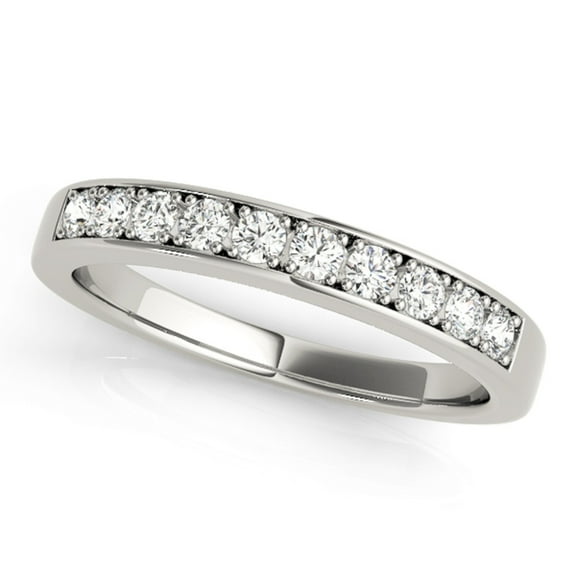 AoneJewelry 10K 0.25 Carat Solid Rose, White & Yellow Gold Wedding Diamond Band