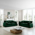 thumbnail image 2 of Miekor Furniture Family Sofa Set Deep Seat Sofa, Warm Sofa For Home Cinema And Living Room, One 2-Seater Sofa And One 3-Seater Sofa, Green Corduroy 00733, 2 of 12