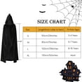 thumbnail image 4 of Purple Cloak Kids Long Purple Hooded Cape Costume Halloween Wizard Cloak Velvet Super Hero Capes in Party Dark Purple 31.5", 4 of 5