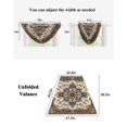 thumbnail image 6 of Waterfall Valances for Windows, Boho Ethnic Kitchen Sheer Valance Curtains, Vintage Bohemian Traditional Floral Classic Rod Pocket Elegant Swag Valances for Living Room Bedroom, 47.2"x38.5", 2 Panel, 6 of 8