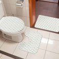 thumbnail image 4 of Sage Green Botanical Bath Mat 3 Piece Bathroom Rug Set, Plant Flower Floral Tree Branch Non Slip Bath Rug Contour Mat and Toilet Lid Cover, Absorbent Shower Mats Soft Bath Rugs and Mats Sets, 4 of 8