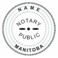 thumbnail image 1 of New IMPRUE Round Self-Inking Notary Seal Rubber Stamp - Manitoba, 1 of 4