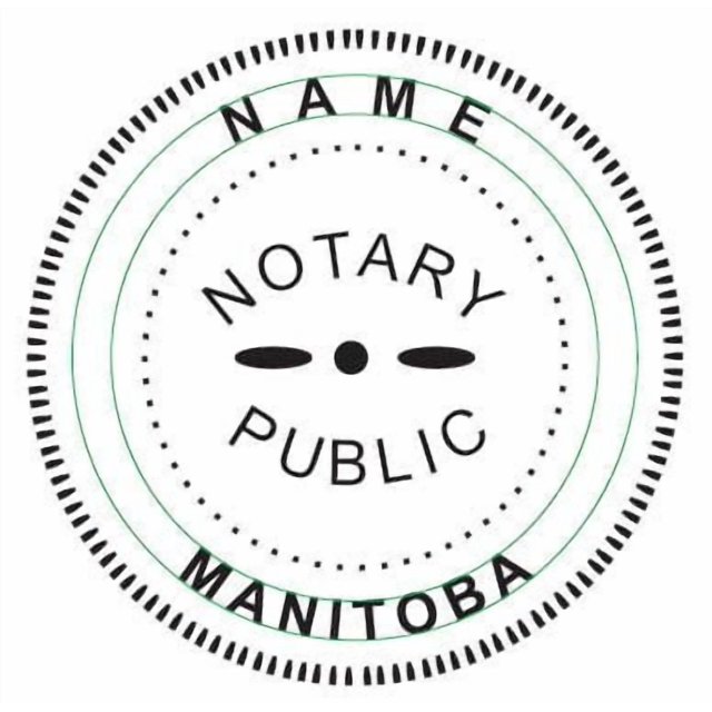 New IMPRUE Round Self-Inking Notary Seal Rubber Stamp - Manitoba
