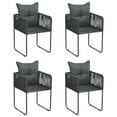 thumbnail image 2 of vidaXL 5 Piece Garden Dining Set Black, 2 of 5