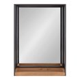 thumbnail image 2 of Kate and Laurel Mehta Wood and Metal Shelf Mirror, Rustic Brown/Silver 20x30, 2 of 7