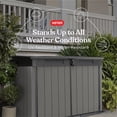 thumbnail image 5 of Keter Premier Jumbo Horizontal Durable Resin Outdoor Storage Shed With Heavy Duty Floor and Locking Latch Double Doors, Grey, 5 of 12