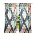 thumbnail image 6 of Yayeee Window Curtains Light Filtering 63"x42" Grommet Panel Pair Home Living Room Decor, Isometric Pink, 6 of 7