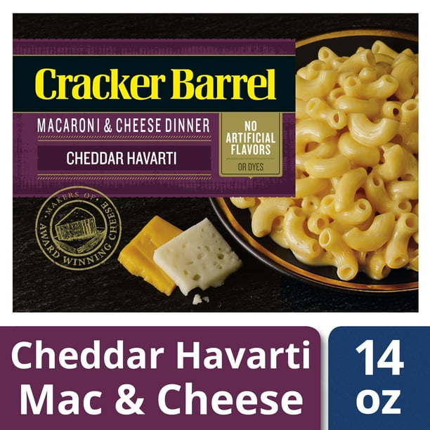 Cracker Barrel Cheddar Havarti Macaroni and Cheese Dinner, 14 oz Box