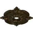 thumbnail image 3 of Ekena Millwork 28 3/8"OD x 3 3/4"ID x 1 5/8"P Benson Classic Ceiling Medallion (Fits Canopies up to 6 1/2"), Hand-Painted Green Gold, 3 of 6