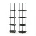 thumbnail image 3 of Furinno Multipurpose 11.6"W x 11.6"D x 57.7"H 5-Shelf Decorative Shelves, Black and Gray, 2 Count, 3 of 6