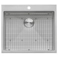 thumbnail image 2 of Ruvati Topmount Laundry Utility Sink 18 x 22 x 12 inch Rounded Corners Deep 16 Gauge Stainless Steel, 2 of 18