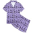 thumbnail image 2 of WOYY Toddler Girls Easter Pajamas Short Sleeved Button Sleepwear PJs Loungewear Outfits, 2 of 4