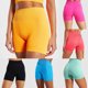 thumbnail image 1 of TFixol Pantalones cortos deportivos para mujer, mallas ajustadas de cintura alta sin costuras, Yoga, gimnasio, 1 of 4