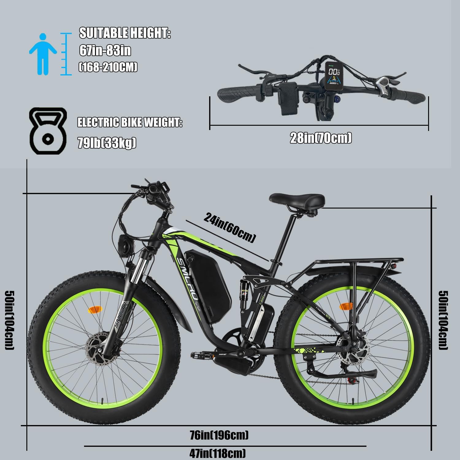 (US in Stock)5000W Peak Dual Motor Electric Bike for Adults , 60V 25AH Removable Battery Ebike , 50MPH AWD 21-Speed Mountain Snow E-Bike with 26" x 4.0 Fat Tire, Long Range Mountain Off-Road EBike