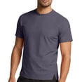 thumbnail image 3 of HAOTAGS Men’s Short Sleeve Round Neck Training T Shirt, Running Fitness Top Moisture Wicking Athletic Gym Tee Gray XL, 3 of 9