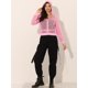 thumbnail image 4 of Chaqueta con capucha para mujer con cremallera de manga larga de malla pura chaquetas de bombardero Rosa XS, 4 of 5