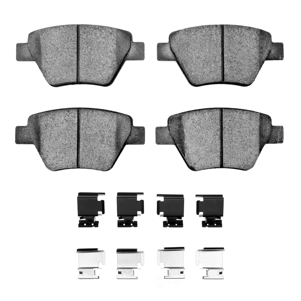 Dynamic Friction Company 1551-1456-01 DFC 5000 Advanced Brake Pads - Ceramic and Hardware Kit - OE