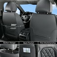 thumbnail image 4 of Coverado Front and Back Car Seat Covers Full Set, Waterproof Faux Leather Seat Protectors, Auto Interior Accessories Universal Fit Most Cars SUVs Pickup Trucks, Gray&Black, 4 of 10
