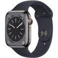 thumbnail image 4 of Apple Watch Series 8 (45mm Graphite Stainless Steel Case) GPS + Cellular Smart Watch | With Midnight Sport Band | Certified Refurbished (Grade A), 4 of 4