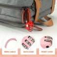 thumbnail image 3 of Uxcell Cable Combination Steel Rope Lock for Gym Bikes Cabinets and More Pink 4.3", 3 of 7