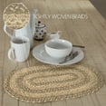 thumbnail image 4 of VHC Brands Farmhouse Cobblestone Table Placemat, Tan Grey White, Jute Blend, Oval, 12x18 Inches, 4 of 4