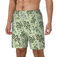 thumbnail image 2 of Uemuo Green Snake Pattern Mens Swim Trunks Quick Dry Board Shorts with Mesh Lining, Stretch Beach Shorts Quick Dry No-Chafing Board Shorts-Large, 2 of 9