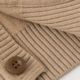 thumbnail image 4 of TEAJOPSUU Girls' Long Sleeve Sweaters Casual Fall Knitted Cardigan Kids Button Up V-Neck Sweater Cover Up Tops 2-14 Years B-Khaki, 4 of 8