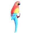 thumbnail image 2 of Adornos de Estatua en Pared Escultura de Pájaros Decoración Artesanía Figuras de Loros Artificiales para Exteriore , Patio , ROJO perfecl Estatua de loro, 2 of 8