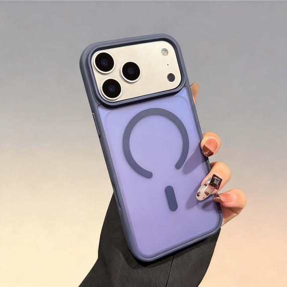 For iPhone 15 Phone Case,Compatible with Mag-Safe,Matte Anti-fingerprint Translucent Skin-feel Back,Ultra Slim Thin Fit Shockproof Anti-fall Drop Protection,Durable Phone Case,Blue