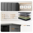 thumbnail image 5 of BESTERGO Bedroom Sets with Adjustable Upholstered Headboard Queen Bed Frame,2Pcs Gray Nightstand with Charging Station,12'' Memory Foam Mattress,Gel-Infused Triple-Layer Bed, 5 of 12