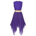 thumbnail image 4 of dPois Robe de Danse Maman et Moi Métallique Sans Manches Ballet Louange Moderne Lyrique Performance Violet TTG, 4 of 7