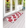thumbnail image 2 of Red Floral Front Door Mat Vintage Flowers Welcome Doormat Indoor Outdoor Entrance Floor Mat Non-Slip Washable Runner Rug for Front Porch Decor 20x47 Inch, 2 of 6