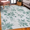 thumbnail image 3 of Botanical Decorative Rug, Vintage Floral Pattern Victorian Classic Royal Inspired Plants Modern Art, Quality Carpet for Bedroom Dorm and Living Room, 6 Sizes, Laurel Green, by Ambesonne, 3 of 4
