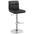 thumbnail image 4 of Lenny Upholstered Adjustable Bar Stool Black (Set of 2), 4 of 12