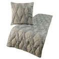 thumbnail image 1 of King Queen Twin Grey Decorative Twin 53"x18" Bed Runner With Pillow Cover, Quilted Bed Scarf on Jacquard fabric - Graphitti Grey, 1 of 3