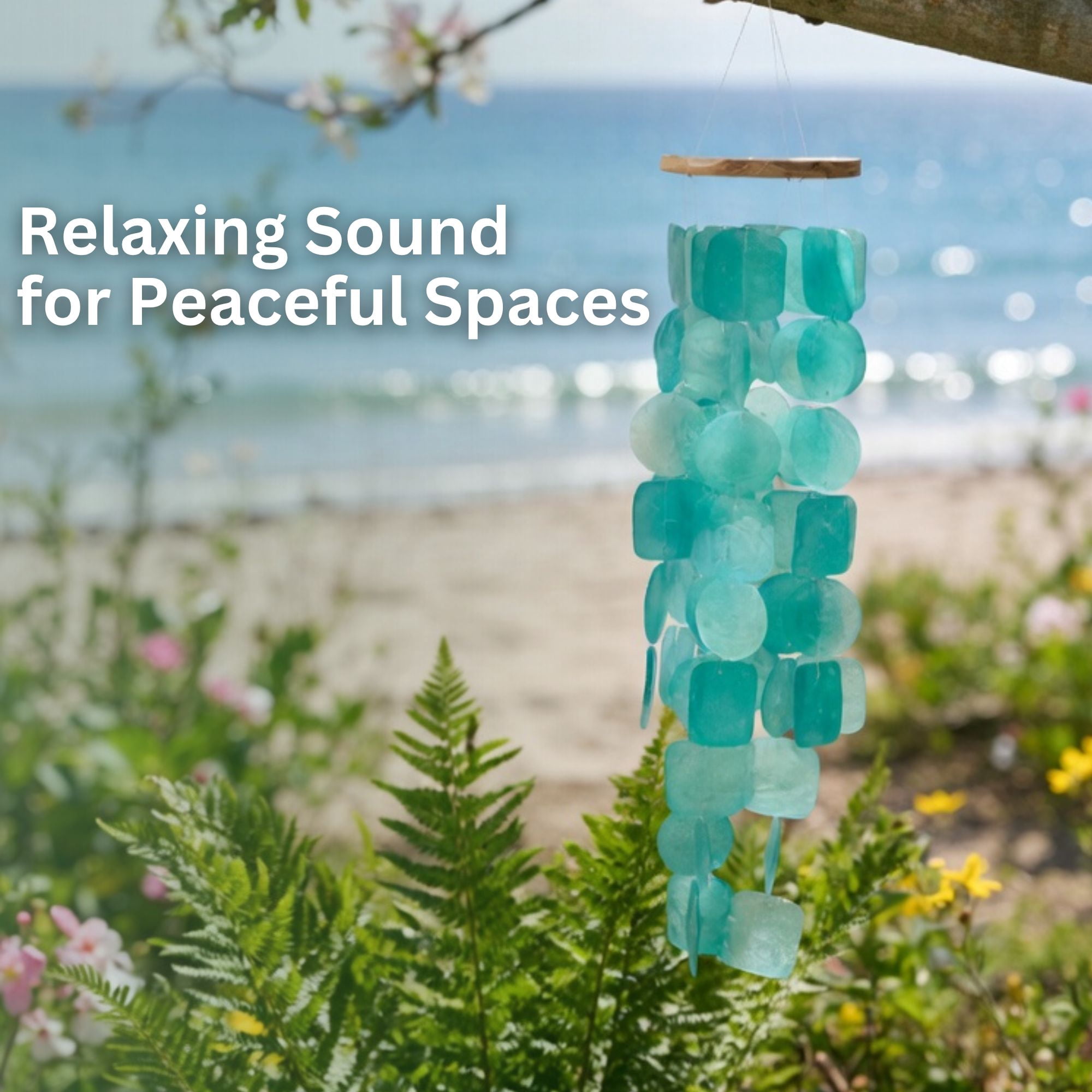 Solange & Frances Handmade Capiz Wind chimes for Outside, Mother's Day Gift Ideas