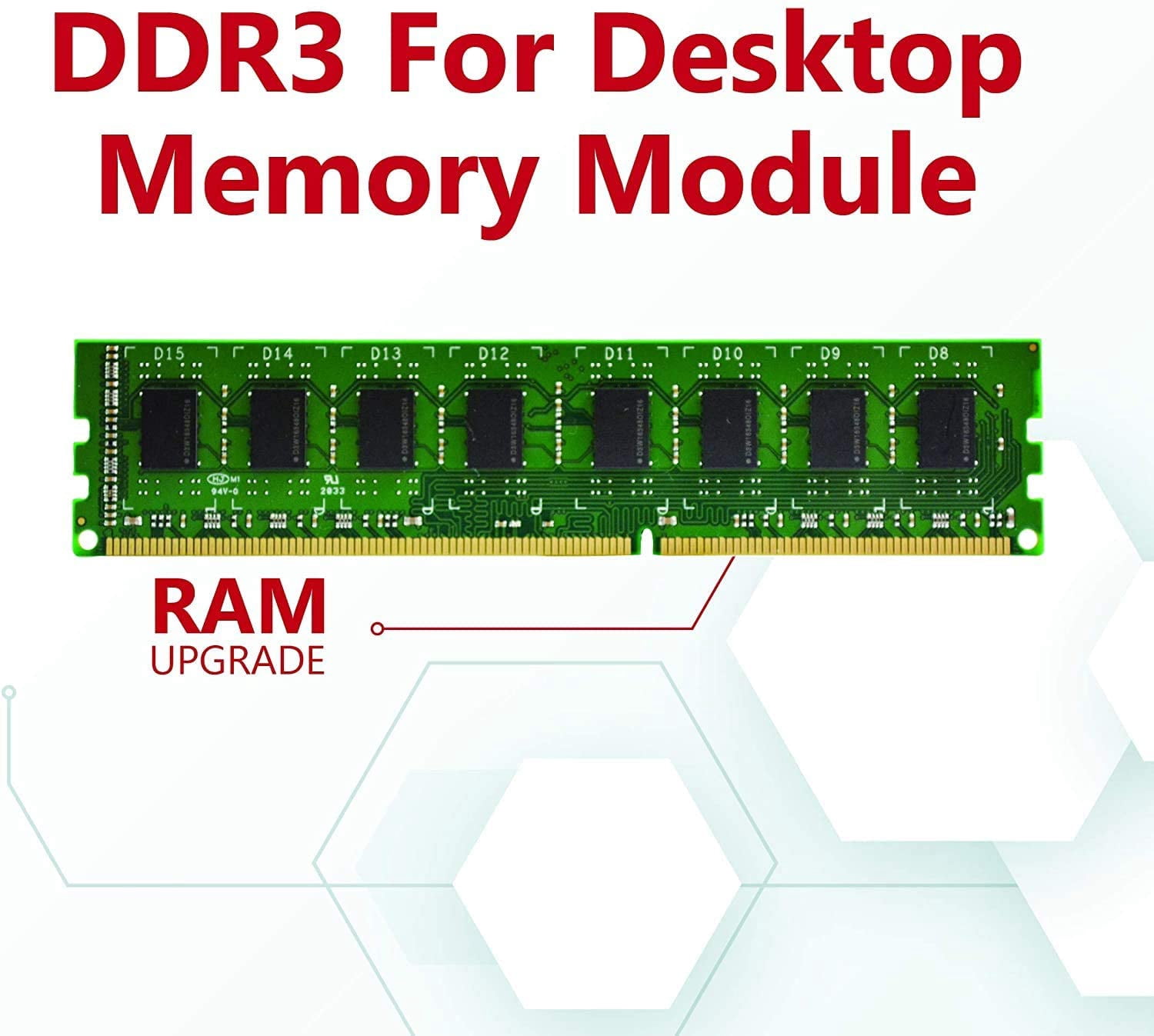 Gigastone DDR3 8GB 1600MHz PC3-12800 CL11 1.5V UDIMM 240 Pin Unbuffered Non ECC for PC Computer Desktop