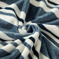 thumbnail image 3 of Mainstays Plush Blanket Blue Stripe T, 3 of 5