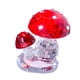 thumbnail image 4 of Estatua de hongo de cristal de imitación con diamantes de imitación de la mesa de escultura transparente decoración del hogar para la mesa de café de Rojo, 4 of 8