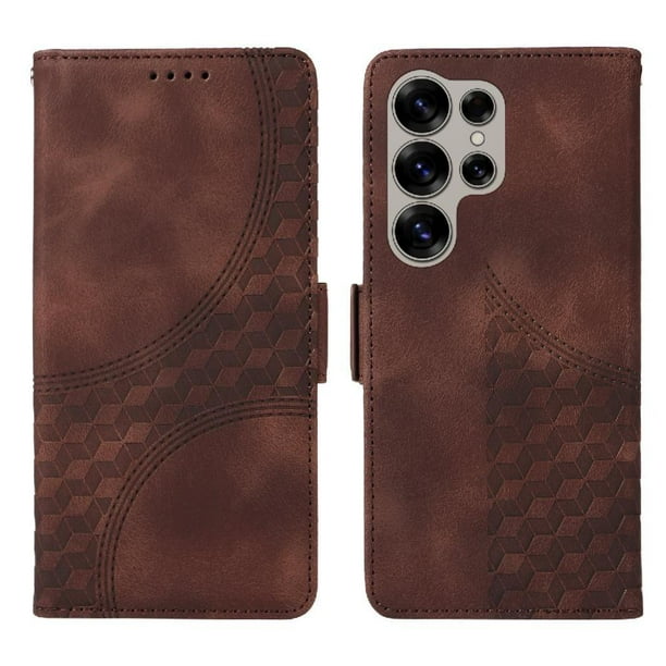 Funda GANGXUN para Samsung Galaxy S25 Ultra con diseño acolchado elegante, cuero PU, protección total y ajuste preciso