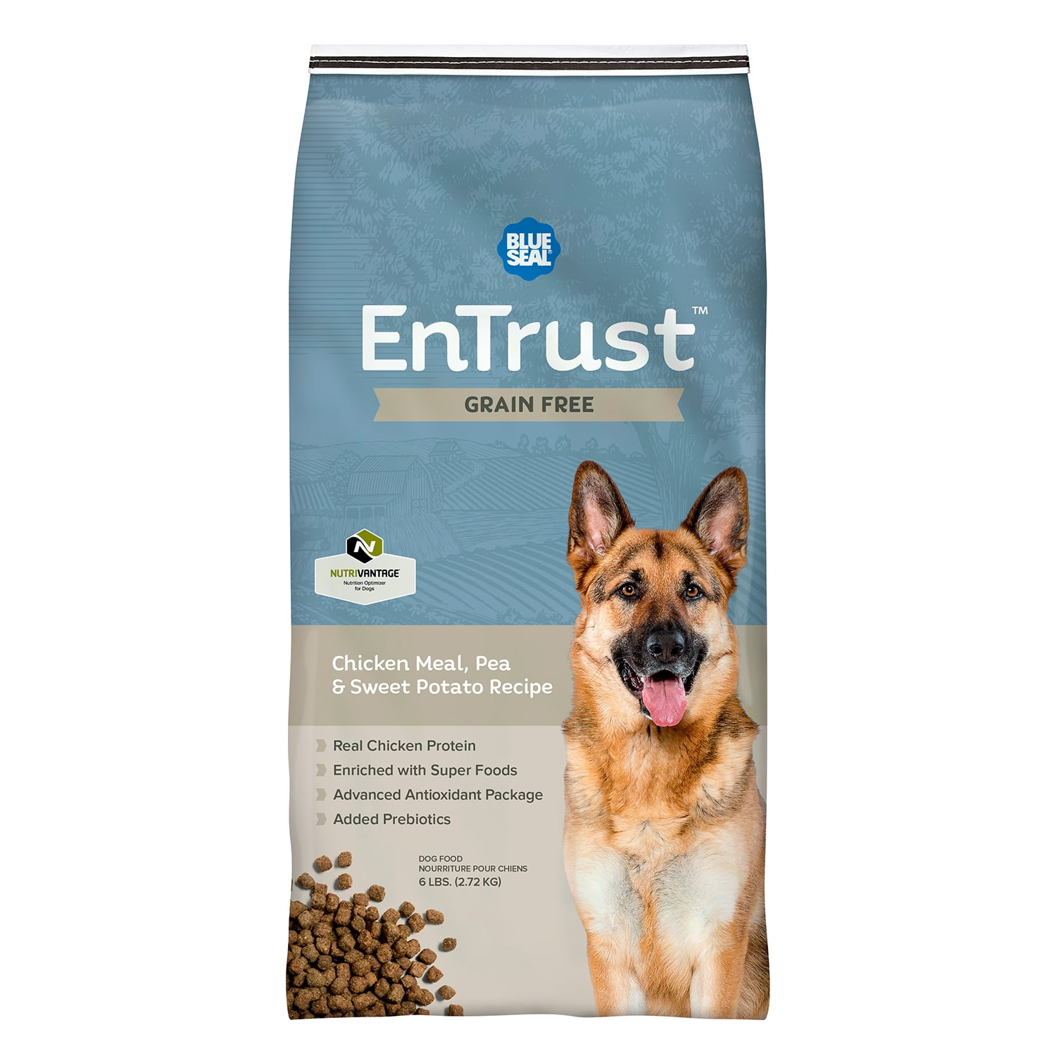 EnTrust Premium Grain Free Dog Food Chicken Meal, Pea & Sweet Potato
