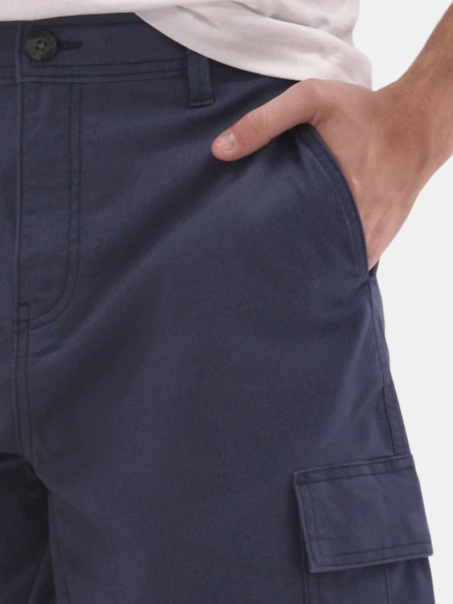 No Boundaries Men's & Big Men's Twill Long Cargo Shorts, 9" Inseam, Sizes XS-5XL