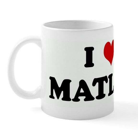 CafePress - I Love MATLAB Mug - 11 oz Ceramic Mug - Novelty Coffee Tea Cup