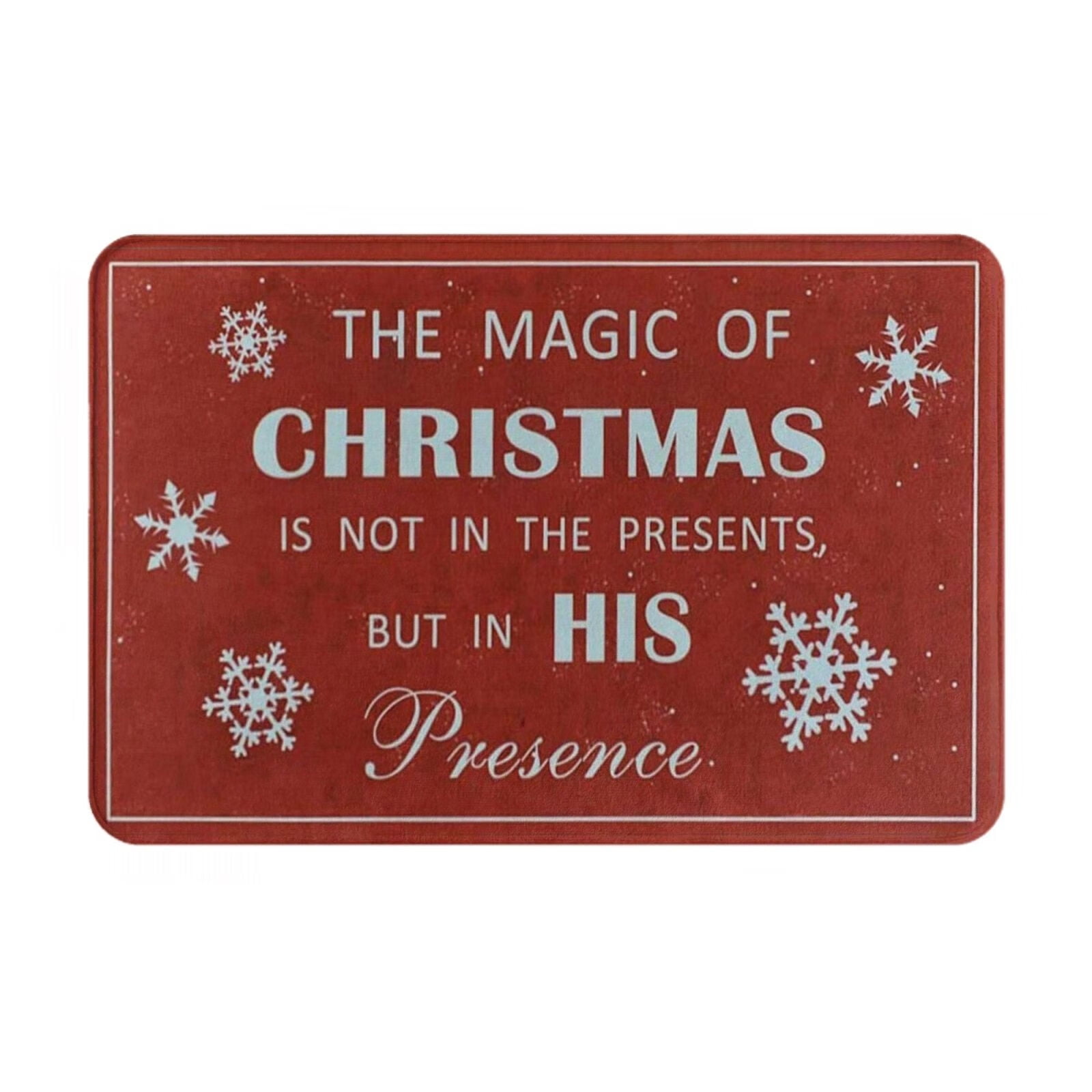 Christmas Door Mat Indoor Outdoor Entry Way Doormat for Front Door