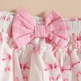 thumbnail image 5 of Baby Girl Fall Long Set Baby Girl Halloween Outfit Long Ruffle Sleeve Cute Letter little boo Print Romper & Ruffled Bloomers with Headband Socks 4-Piece Set, 5 of 6