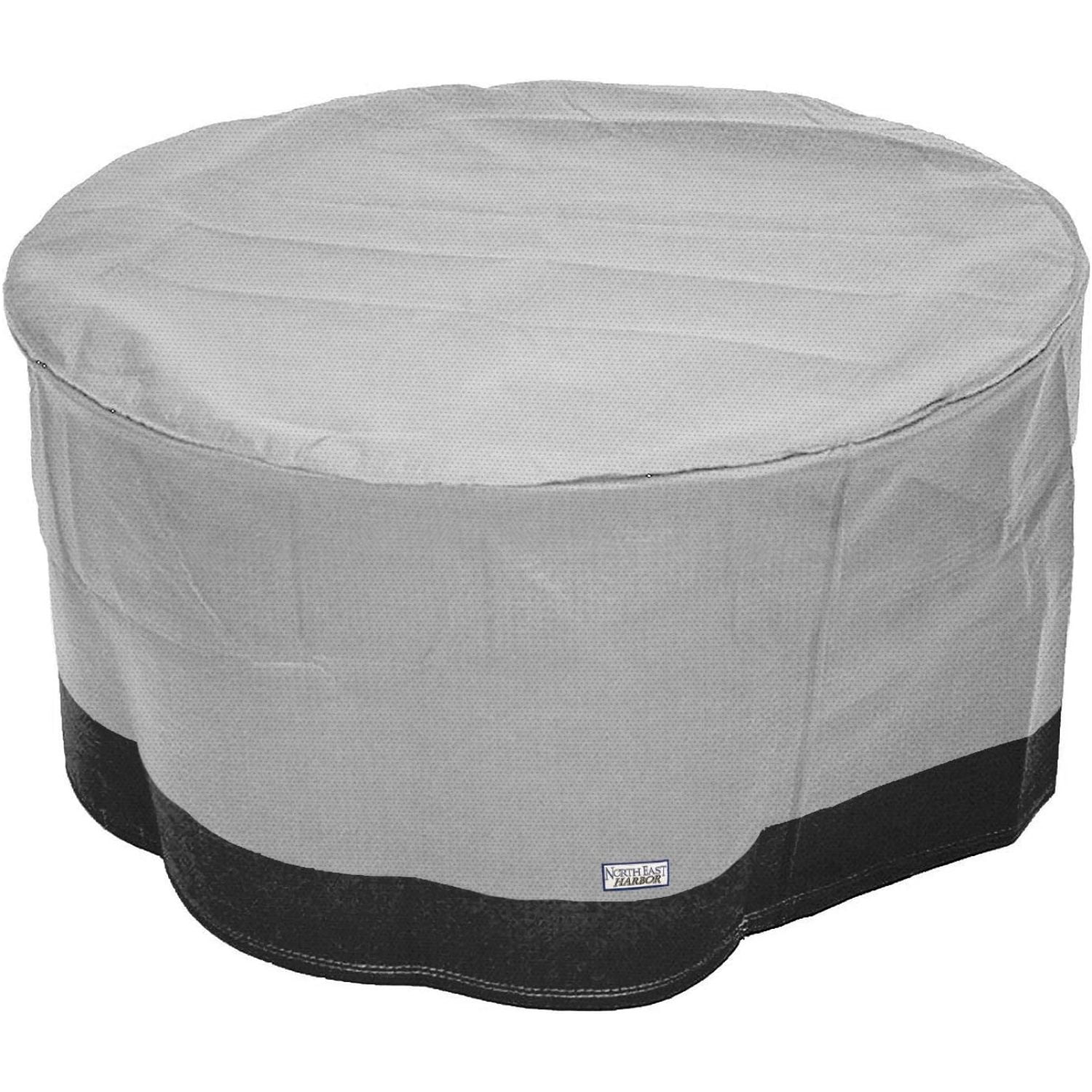 HElectQRIN NEH Outdoor Patio Round Ottoman/Side Table Furniture Cover