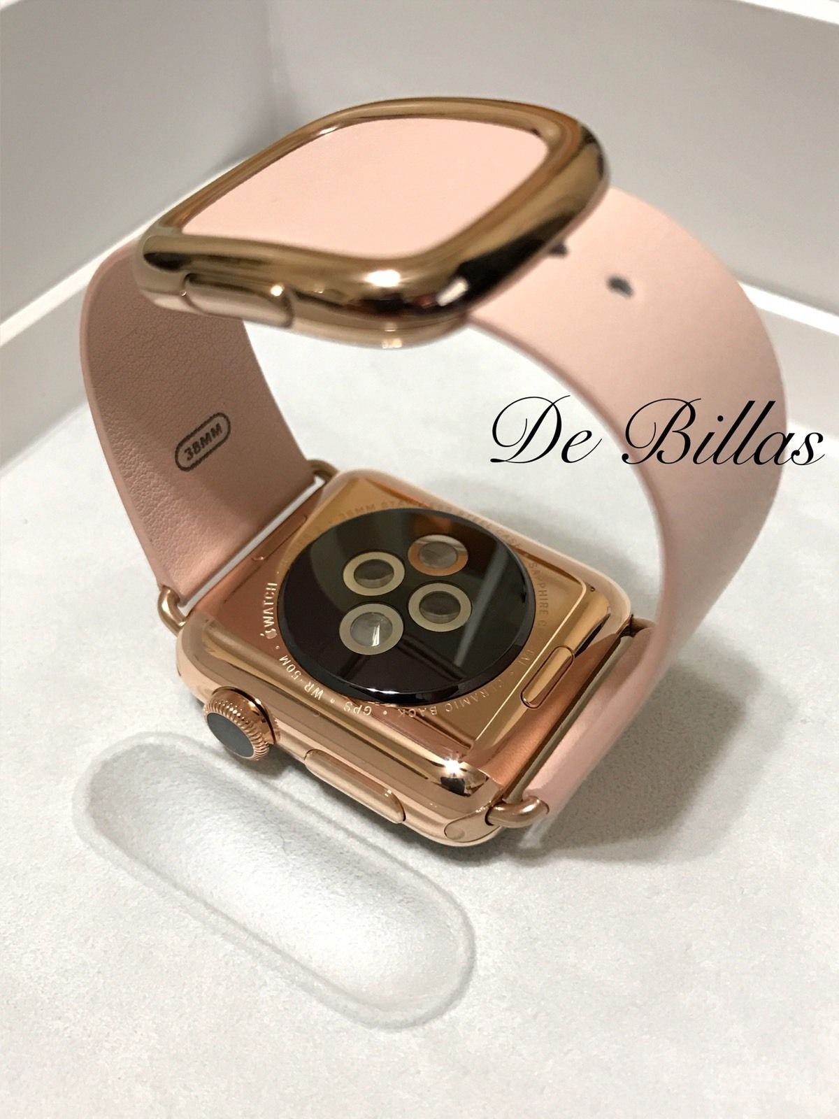24K Rose Gold Plated 38mm Iwatch, Series 1 with Rose Modern Band - image 2 of 3