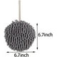 thumbnail image 3 of Xiao Hua Toallas de mano de chenilla suaves y absorbentes, bolas decorativas de felpa para colgar, toalla de secado grueso para el hogar, la cocina y el baño (gris x 2), 3 of 5